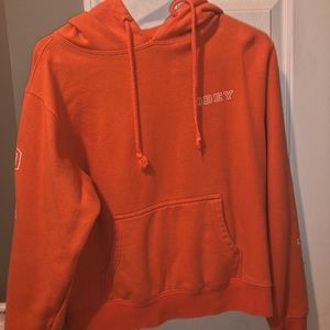 obey orange hoodie